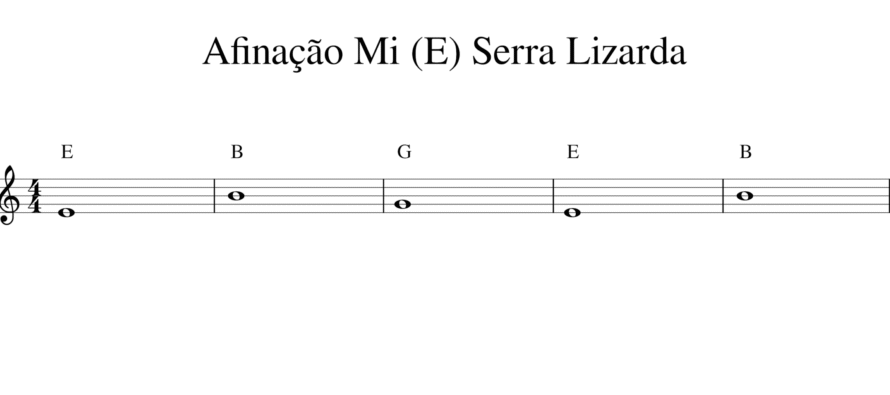 Afinação Serra Lizarda em Mi (E) para viola caipira